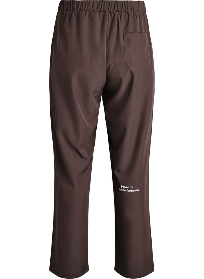 Pantalon de sport taille haute et coupe droite, Marron, Packshot image number 1
