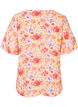 Blouse en viscose à manches courtes avec imprimé floral, Red Orange AOP, Packshot image number 1