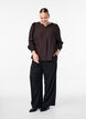 Blouse en viscose avec smock et d&eacute;tails fronc&eacute;s, Marron, Model image number 1