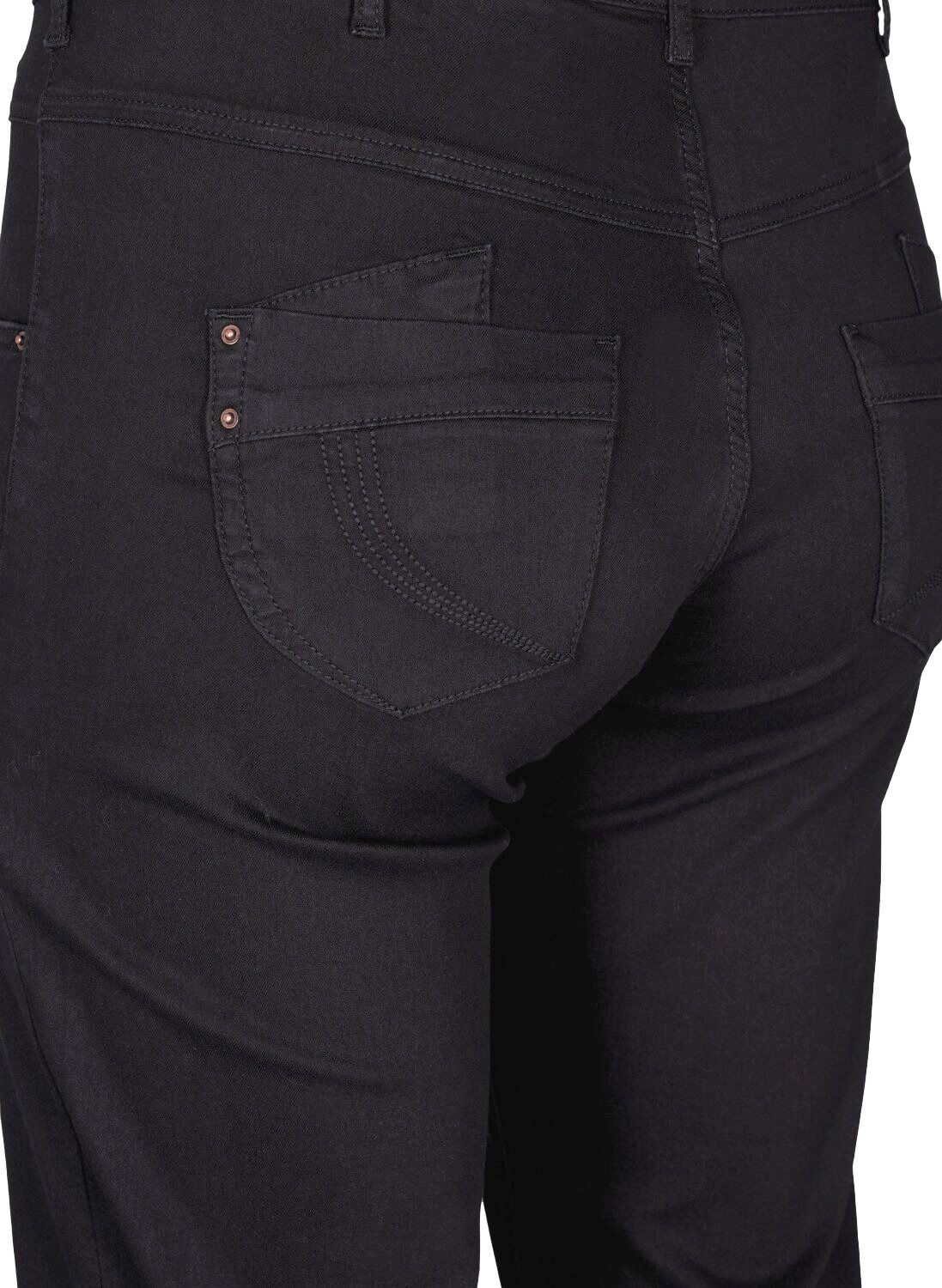 Zizzi Jean Gemma coupe classique taille haute, Noir, Packshot image number 3