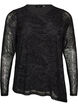 Blouse en maille avec imprim&eacute; cachemire et ourlet asym&eacute;trique, Noir, Packshot image number 0