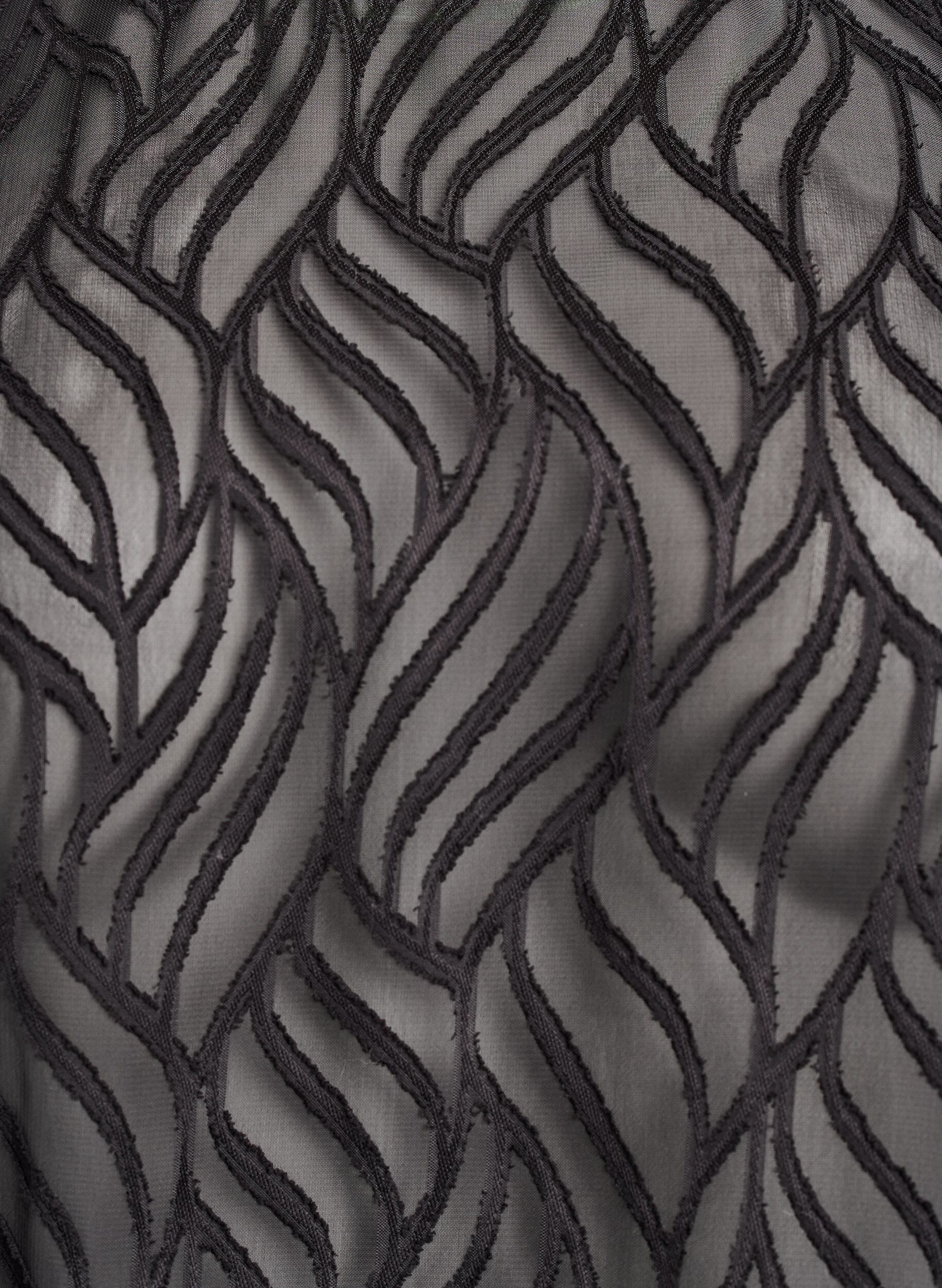 Zizzi Blouse en mousseline avec un motif textur&eacute;, Noir, Packshot image number 2