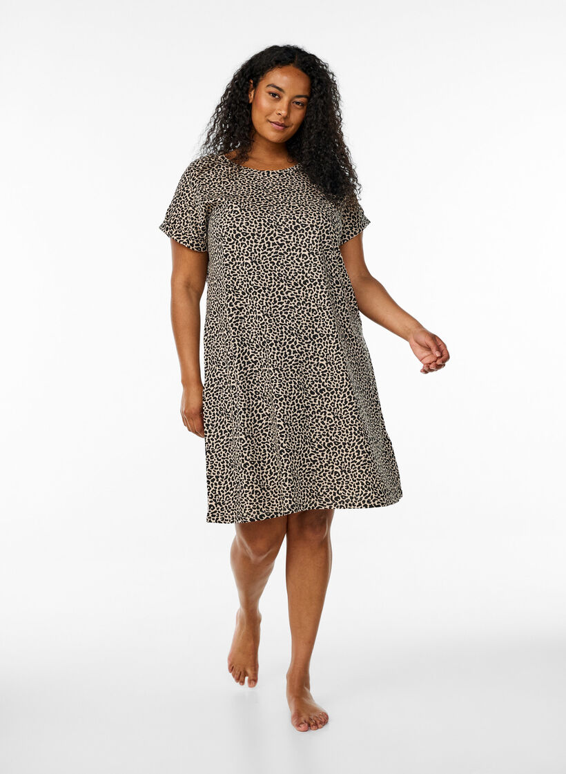 2-pack Robe T-shirt &agrave; manches courtes, Camel, Model image number 1