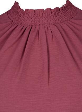 Chemisier blouse de couleur unie à manches longues, Dry Rose, Packshot image number 2