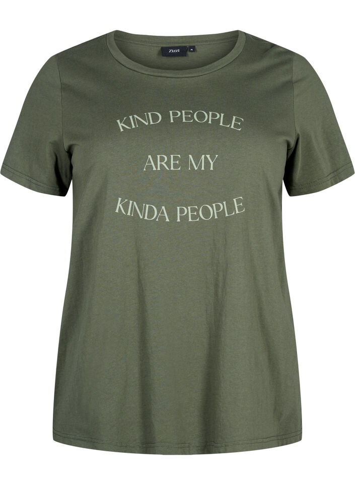 T-shirt à motif, Thyme w. Kind People, Packshot image number 0