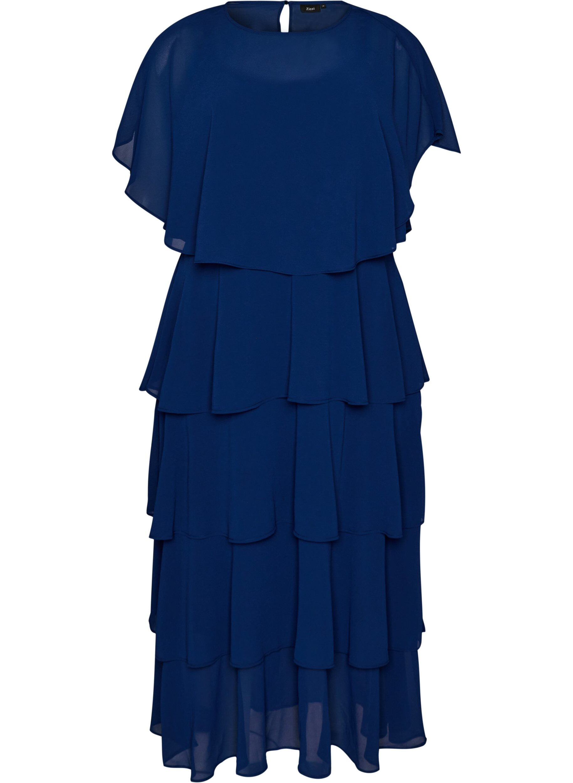 ZizziRobe maxi avec plusieurs couches de volants et cape amovible, Bleu, Packshot image number 0