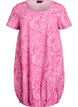 Robe en coton imprim&eacute; &agrave; manches courtes, Rose, Packshot image number 0