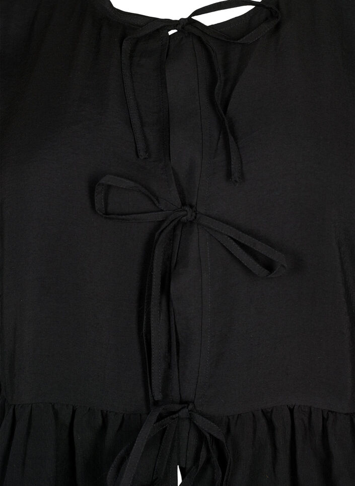 Chemisier en viscose avec broderie anglaise, Black, Packshot image number 2