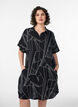 Chemise longue ample en viscose, Noir, Model image number 0