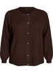 Cardigan en maille avec broderie ajour&eacute;e en forme de c&oelig;ur, Marron, Packshot image number 0