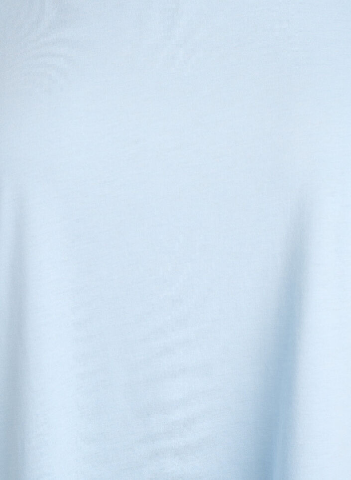 T-shirt &agrave; manches courtes en coton m&eacute;lang&eacute;, Bleu Clair, Packshot image number 2