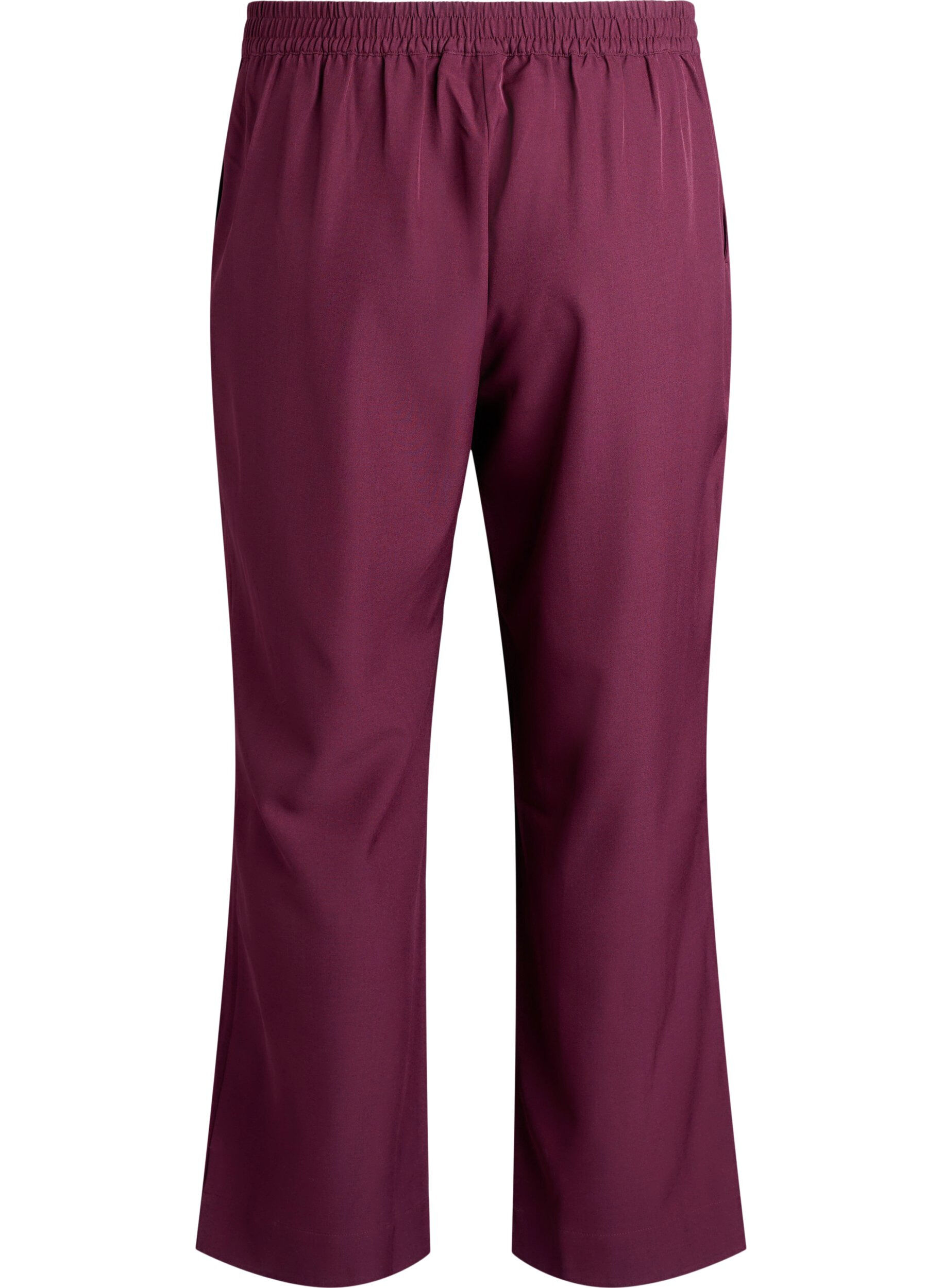Zizzi FLASH - Pantalon ample avec poches, Bordeaux fonc&eacute;, Packshot image number 1