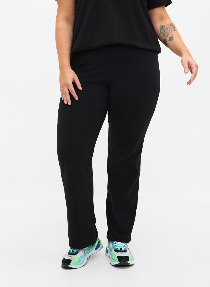 Pantalon de sport en coton, Noir, Model image number 4