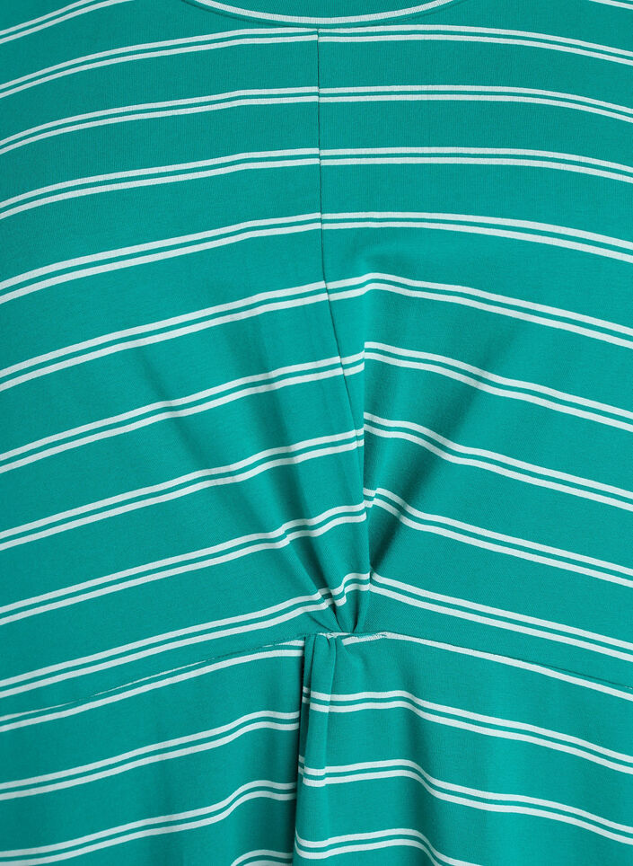 Robe en coton avec d&eacute;tail torsad&eacute;, Vert, Packshot image number 2