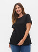 Lot de 2 T-shirt basiques en coton, Black/Black, Model image number 0