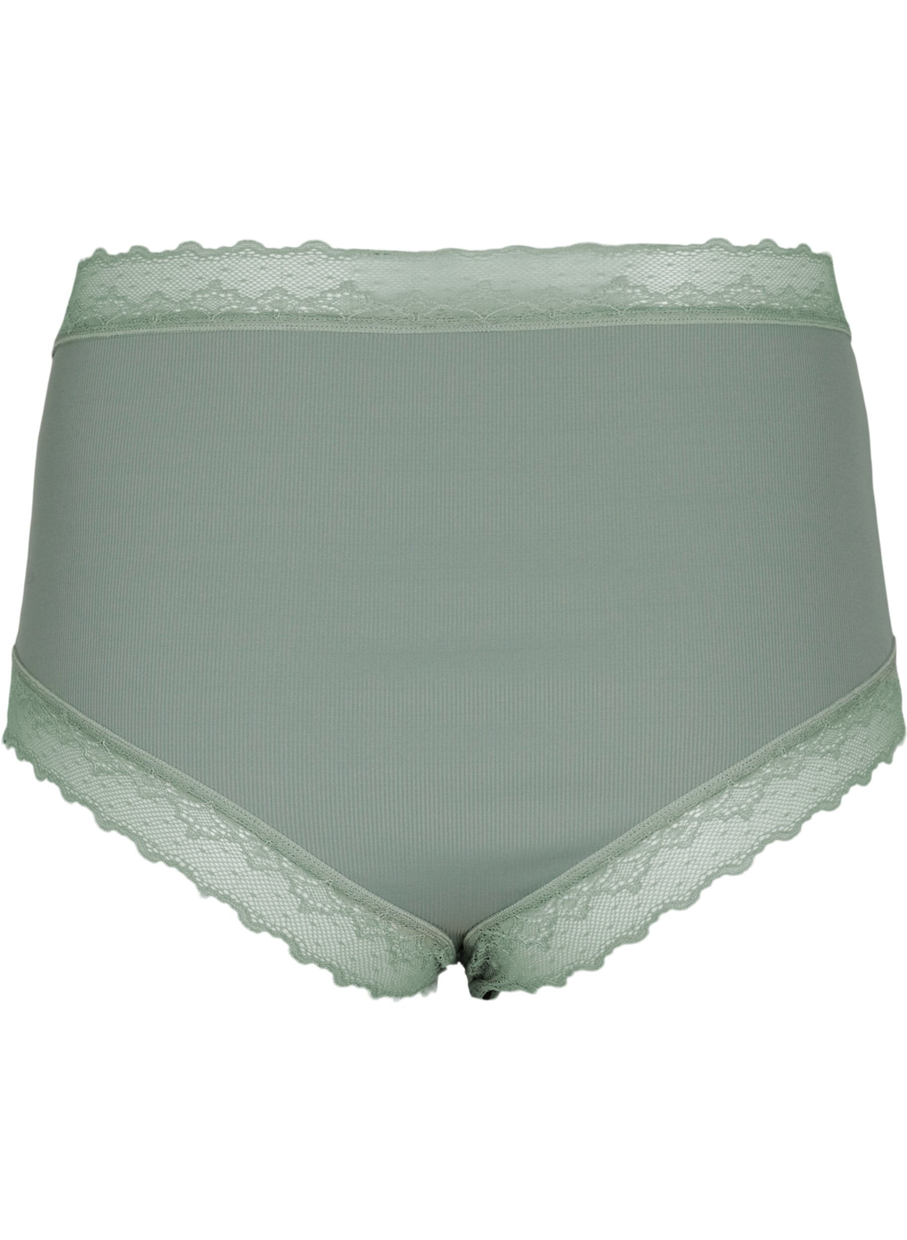 Zizzi Culotte taille haute avec dentelle, Laurel Wreath Ass, Packshot image number 1