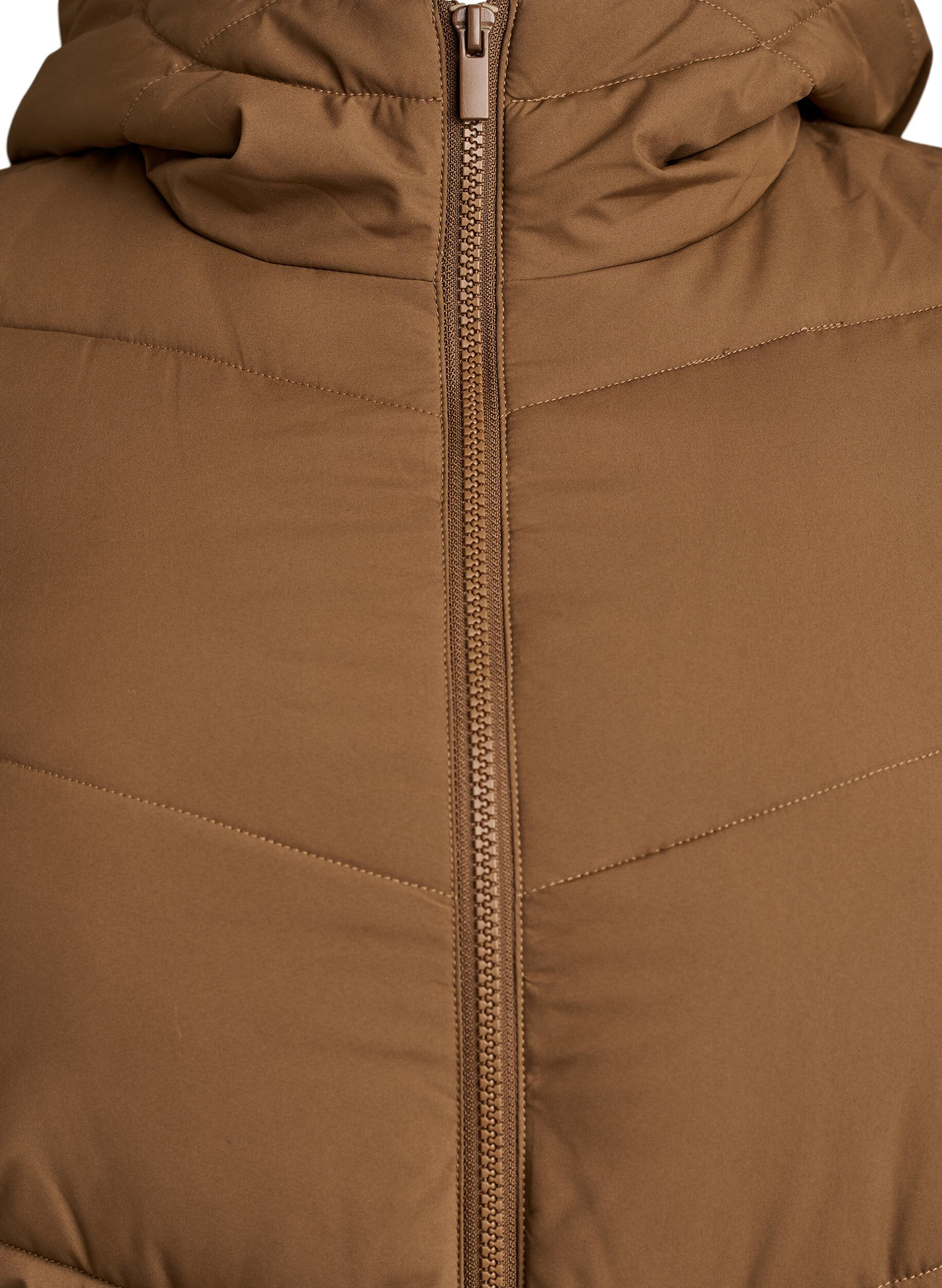 ZizziDoudoune mi-longue avec capuche, Camel, Packshot image number 2