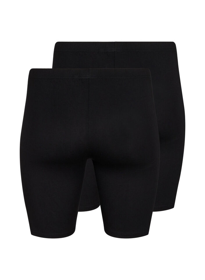 Short cycliste en viscose (lot de 2), Noir, Packshot image number 1