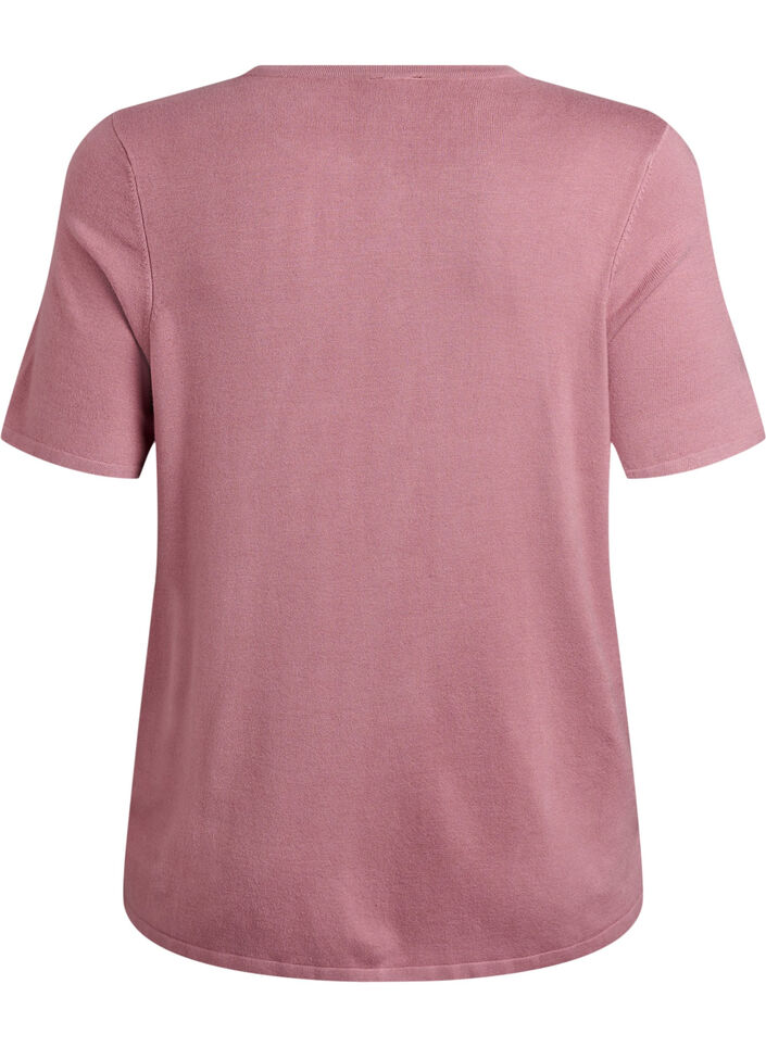 Cardigan en maille &agrave; manches courtes en viscose, Rose, Packshot image number 1