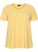 T-shirt en coton uni basique, Jaune, Packshot image number 0