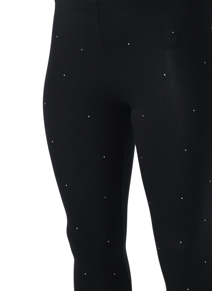  Legging en viscose avec strass, Black, Packshot image number 2