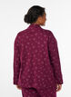 Chemise de pyjama en coton avec poche poitrine, Bordeaux, Model image number 2