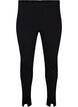 Leggings en viscose avec fentes sur le devant, Black, Packshot image number 0
