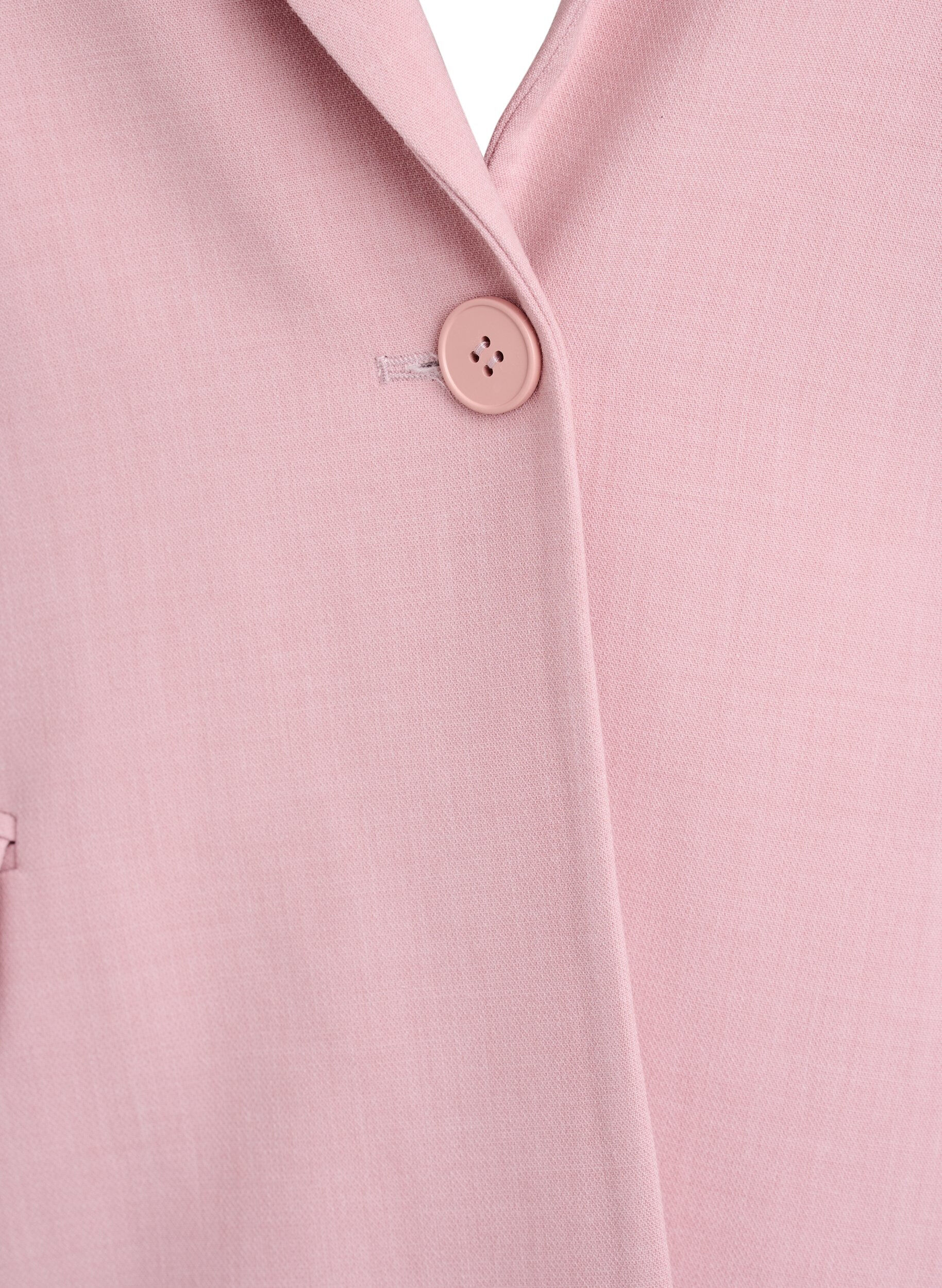 Zizzi Blazer classique avec fermeture &agrave; bouton unique et poches, Rose, Packshot image number 2