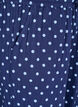 Pantalon ample en mousseline de coton &agrave; pois, Bleu, Packshot image number 2