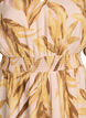 Robe midi en viscose &agrave; imprim&eacute; feuillage et taille smock&eacute;e, Jaune, Packshot image number 2