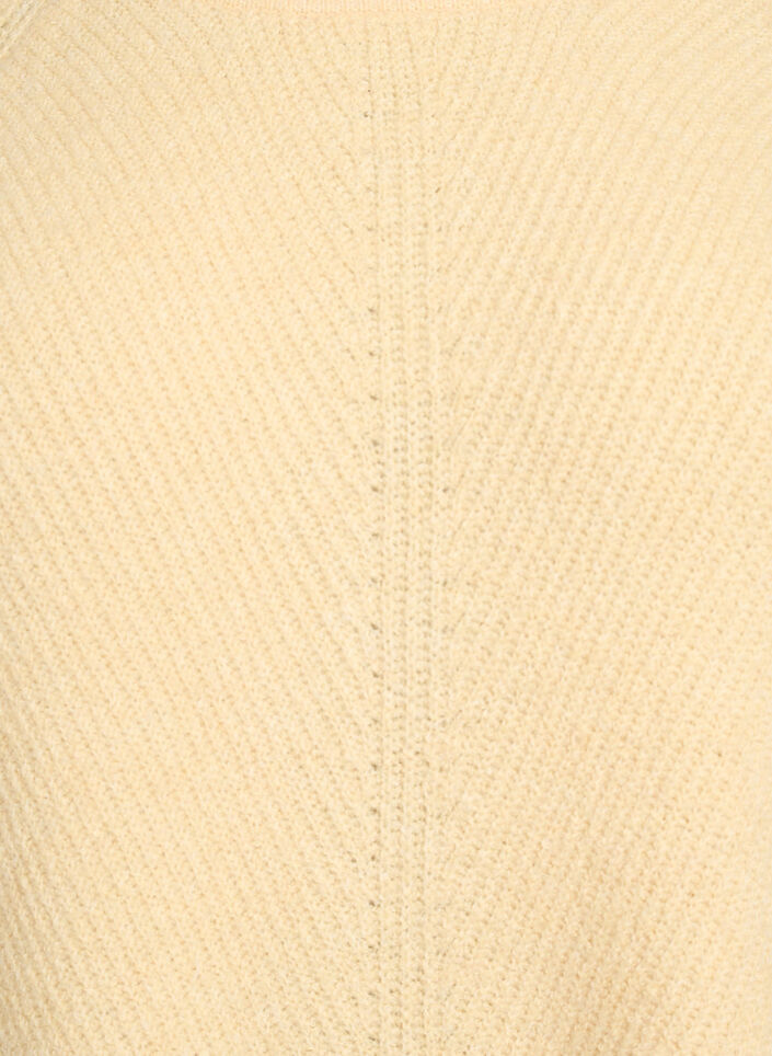Pull en maille à motif diagonal et manches raglan, Jaune clair, Packshot image number 2