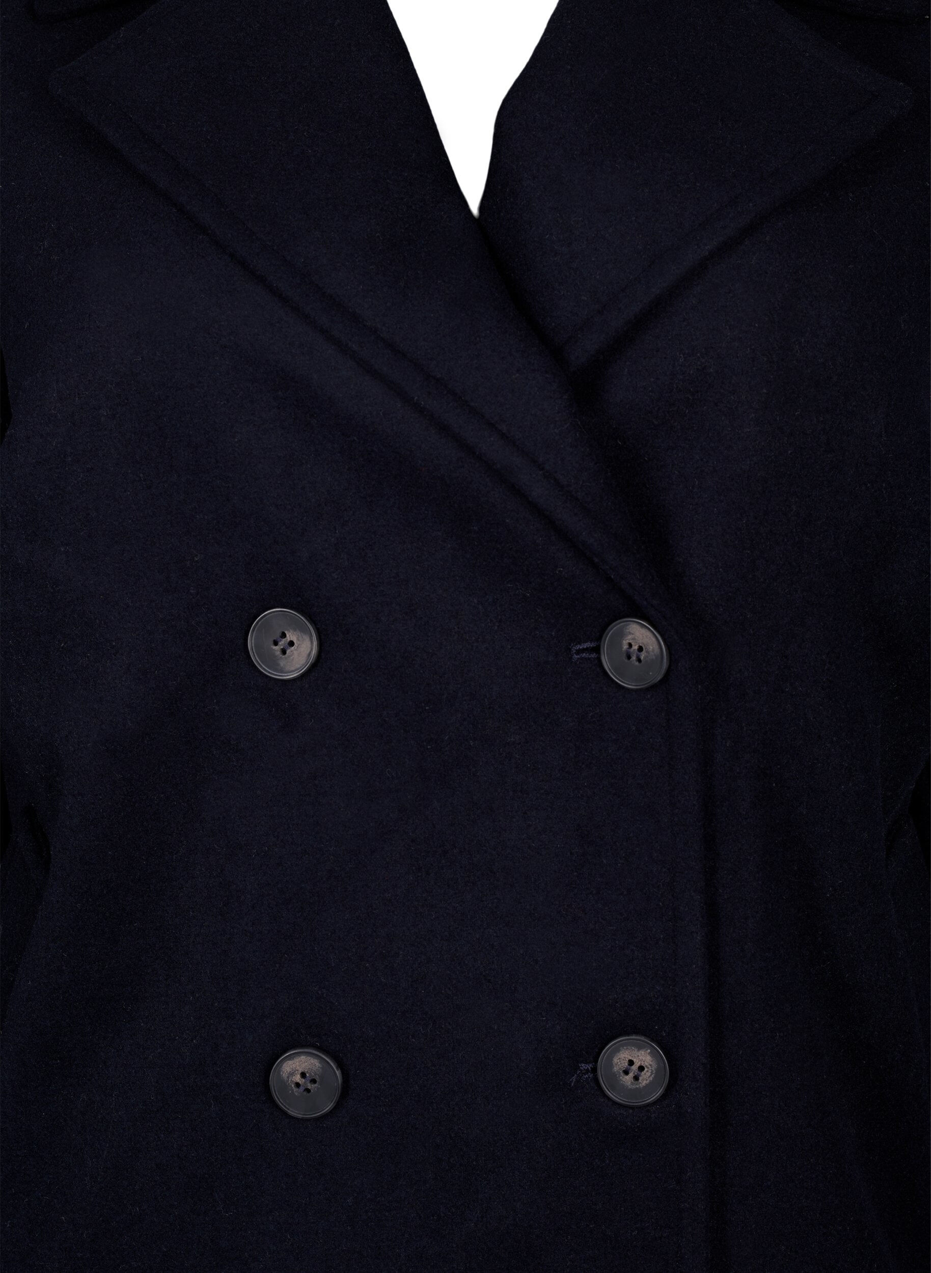 Zizzi Manteau court &agrave; boutonnage crois&eacute;, Bleu, Packshot image number 2