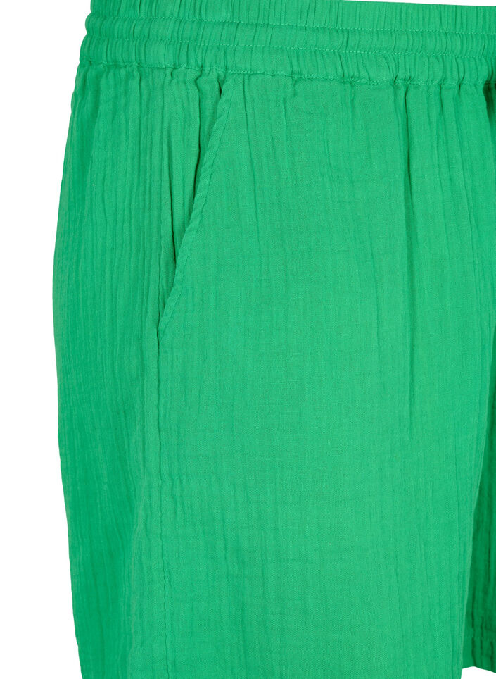 Short en mousseline de coton avec poches, Jolly Green, Packshot image number 2