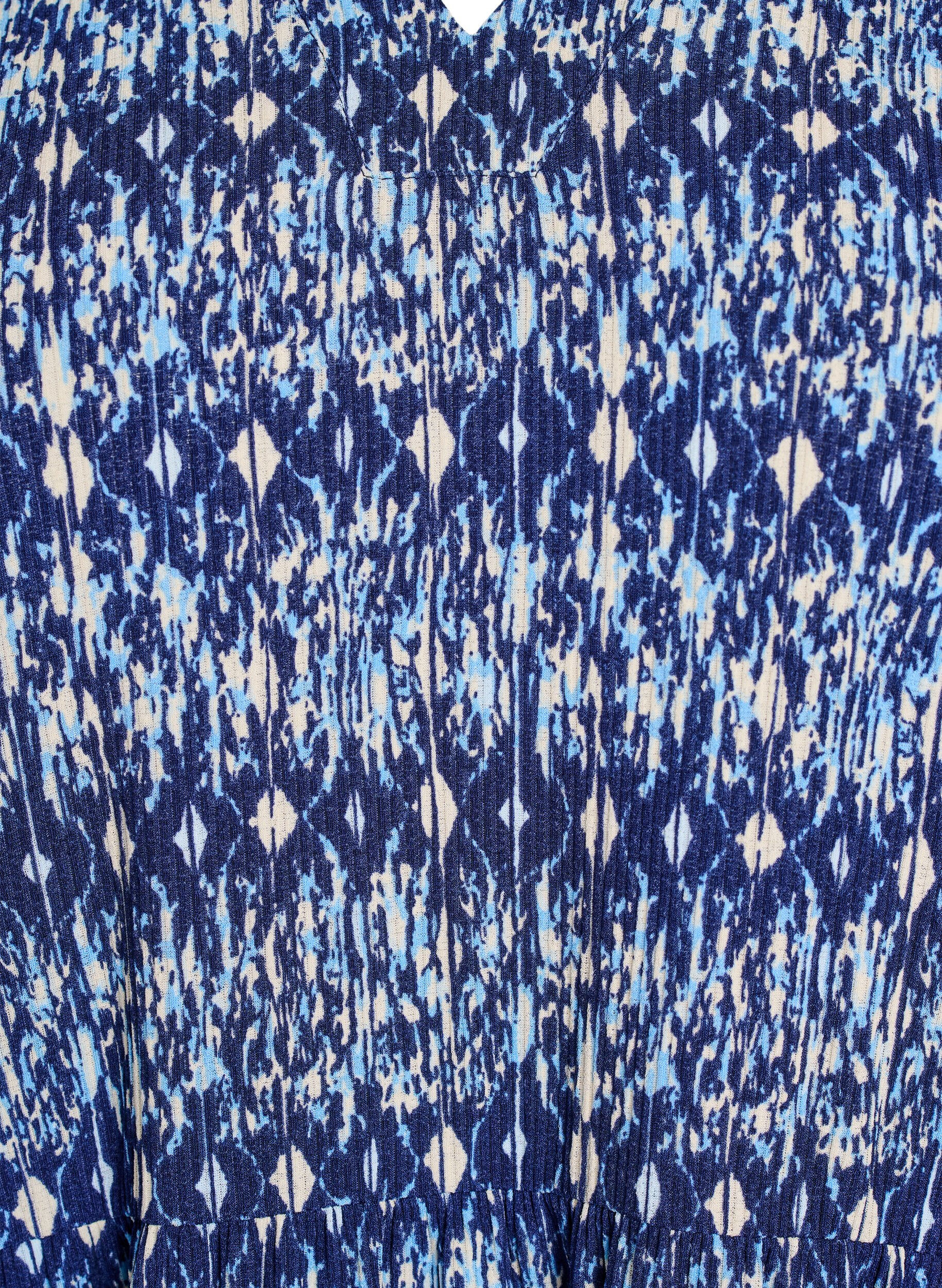 ZizziRobe &agrave; motifs avec empi&egrave;cements, Bleu, Packshot image number 2