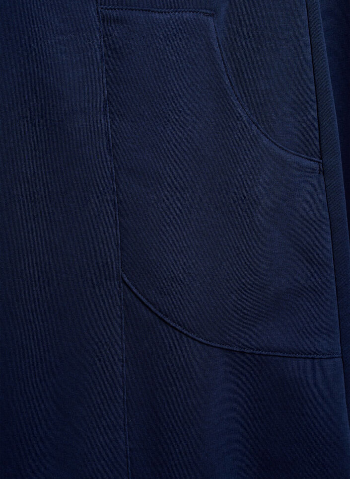 Robe en jersey à manches courtes et poches, Bleu, Packshot image number 3
