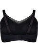 Soutien-gorge côtelé avec dentelle, Black, Packshot image number 1