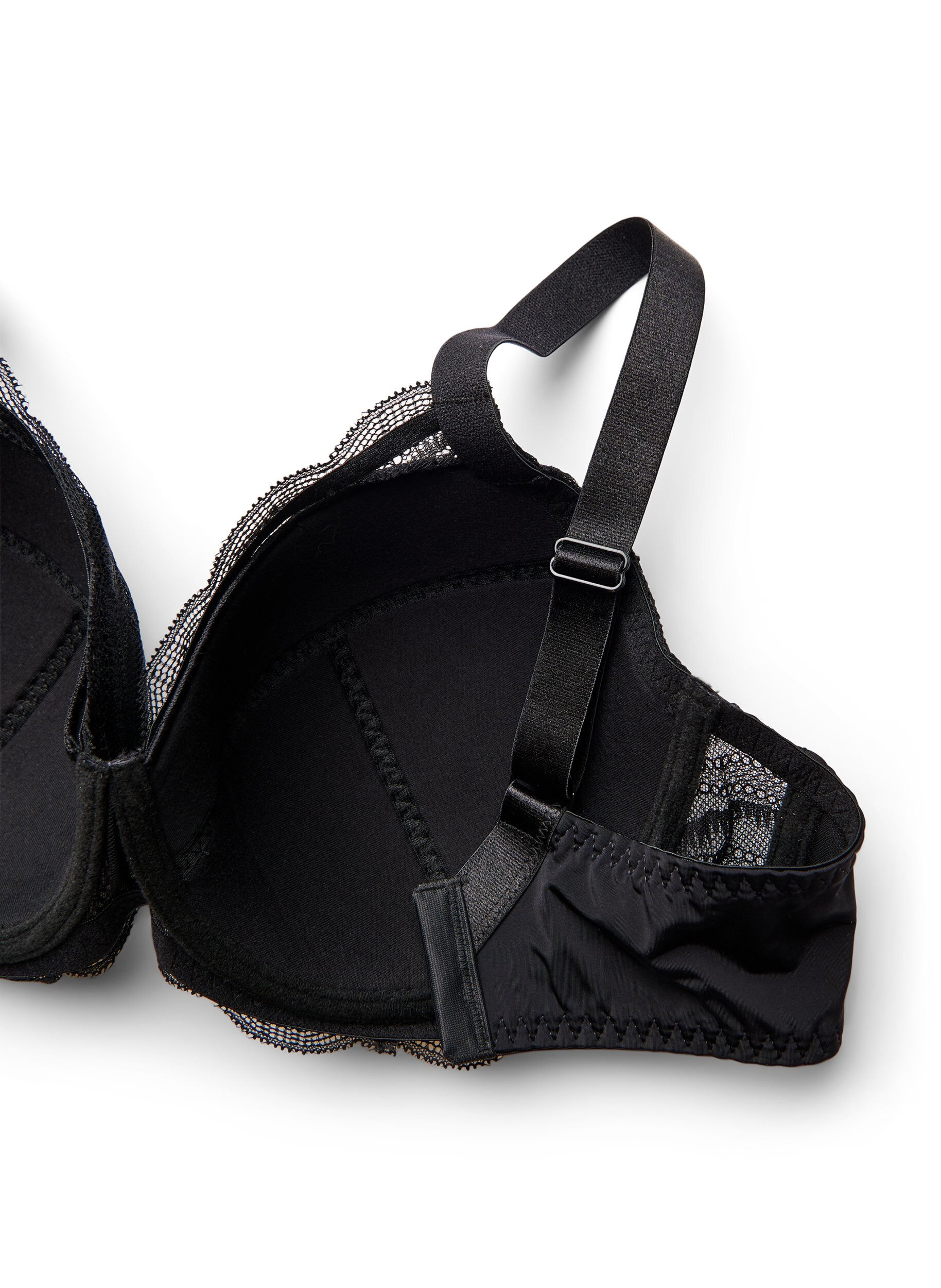 Zizzi Soutien-gorge rembourr&eacute; en dentelle, Noir, Packshot image number 3