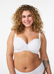 Soutien-gorge moul&eacute; avec broderie anglaise, Blanc, Model image number 0