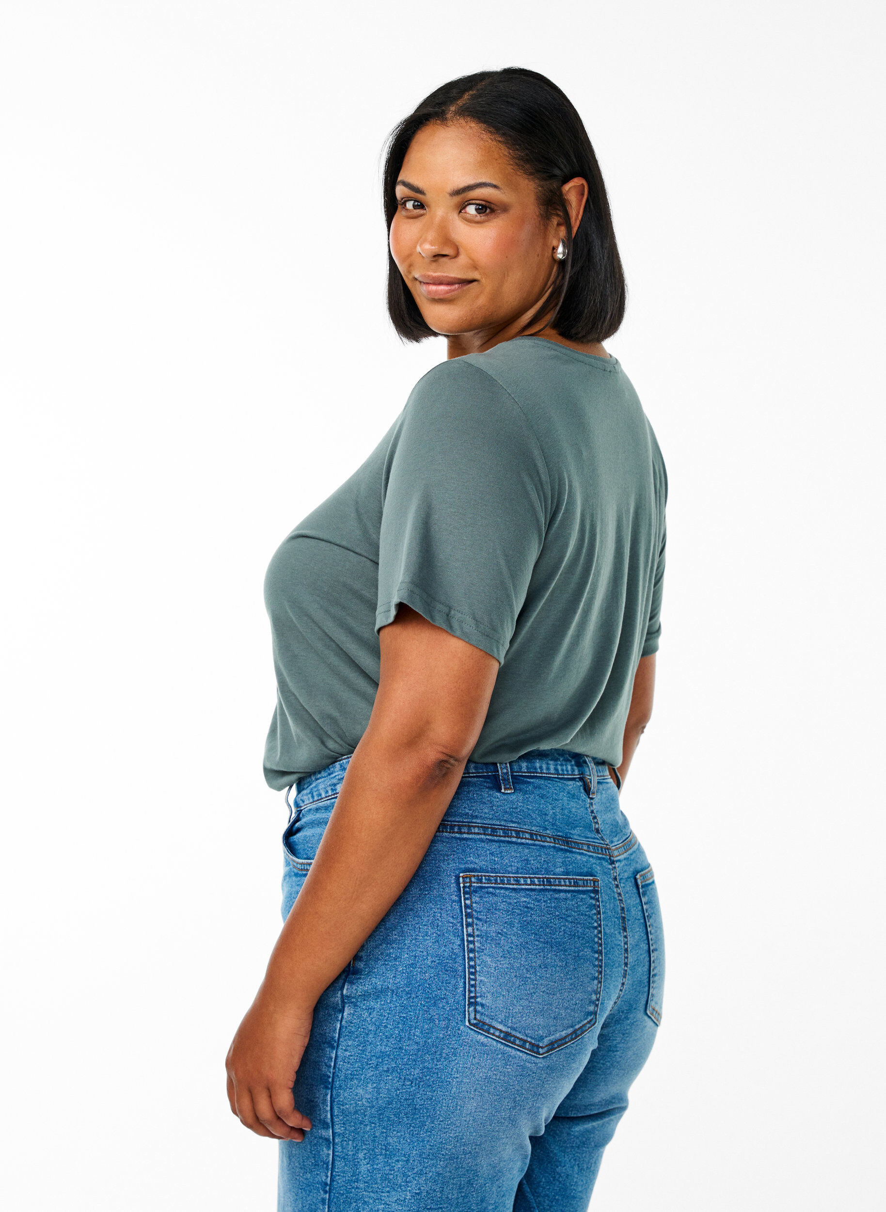 Zizzi FLASH &ndash; T-shirt avec motif, Vert clair, Model image number 2