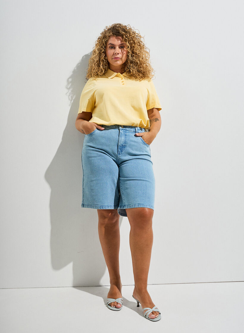 Polo &agrave; manches courtes, Jaune clair, Image image number 0