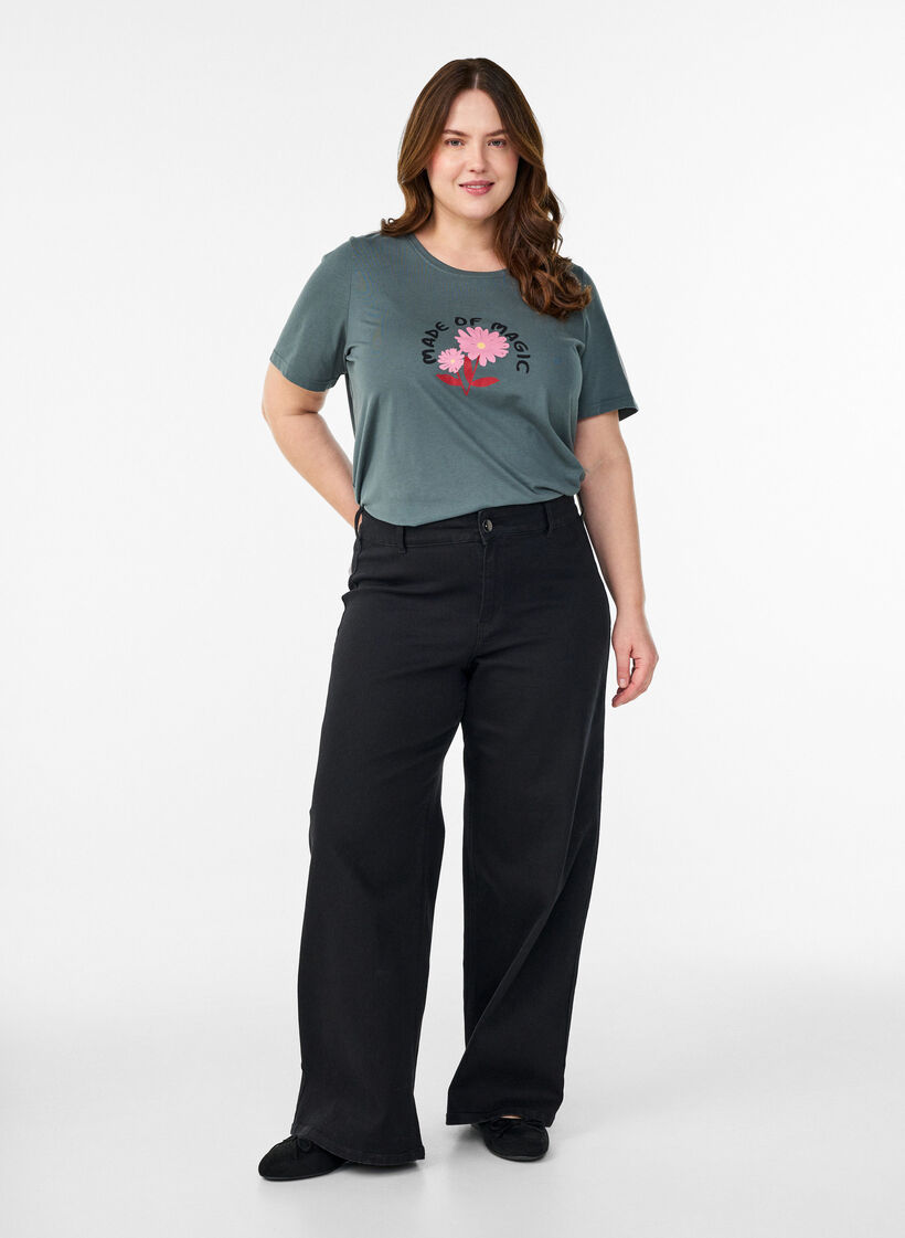 FLASH - T-shirt imprim&eacute;, Vert, Model image number 1