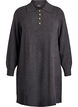 Robe courte en maille &agrave; col polo et boutons, Gris anthracite, Packshot image number 0