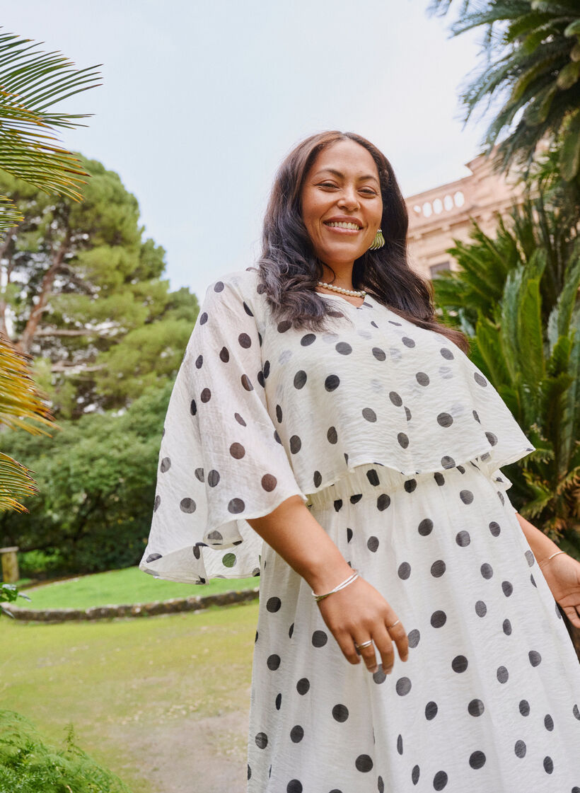 Top superpos&eacute; &agrave; pois, Vanille, Image image number 0