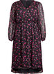 Robe en mousseline à imprimé floral et manches longues, Noir, Packshot image number 0