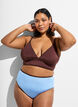 Bas de bikini r&eacute;versible taille standard, Marron, Model image number 0