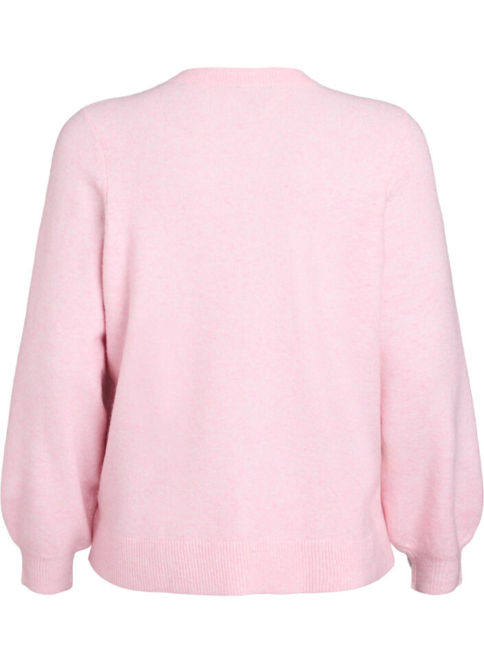Cardigan en maille douce avec boutons dor&eacute;s, Rose, Packshot image number 1