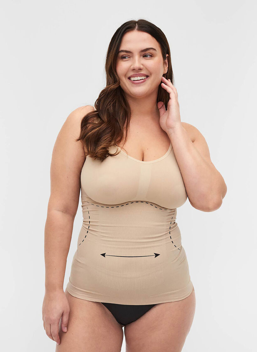 Haut galbant, Beige, Model image number 0