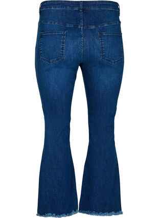 Jeans bootcut Ellen avec bord brut, Blue denim, Packshot image number 1