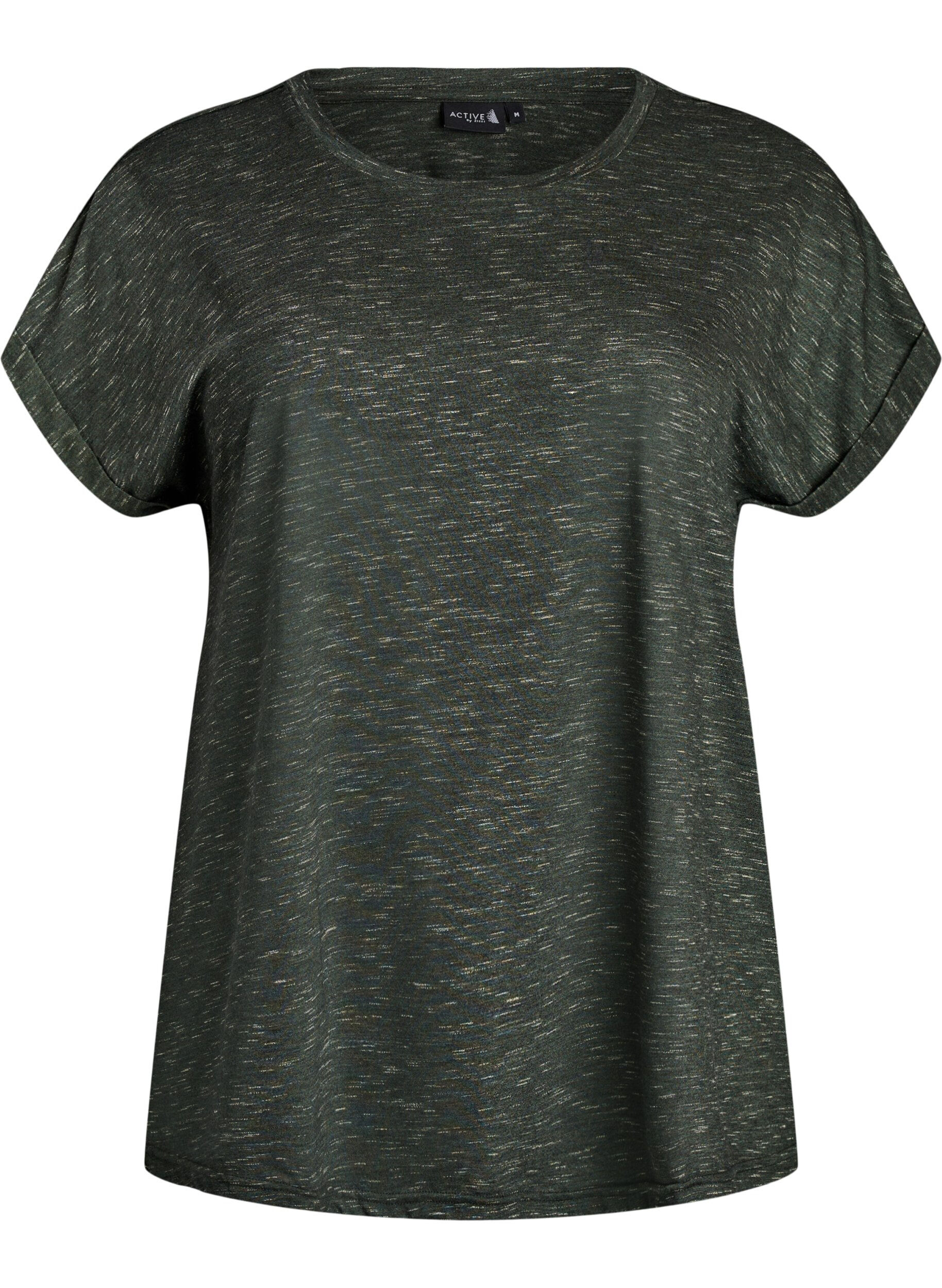 ZizziT-shirt d'entra&icirc;nement ample &agrave; manches courtes, Vert Kaki, Packshot image number 0