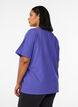 T-shirt en coton bio avec un petit motif sur le devant, Bleu, Model image number 2
